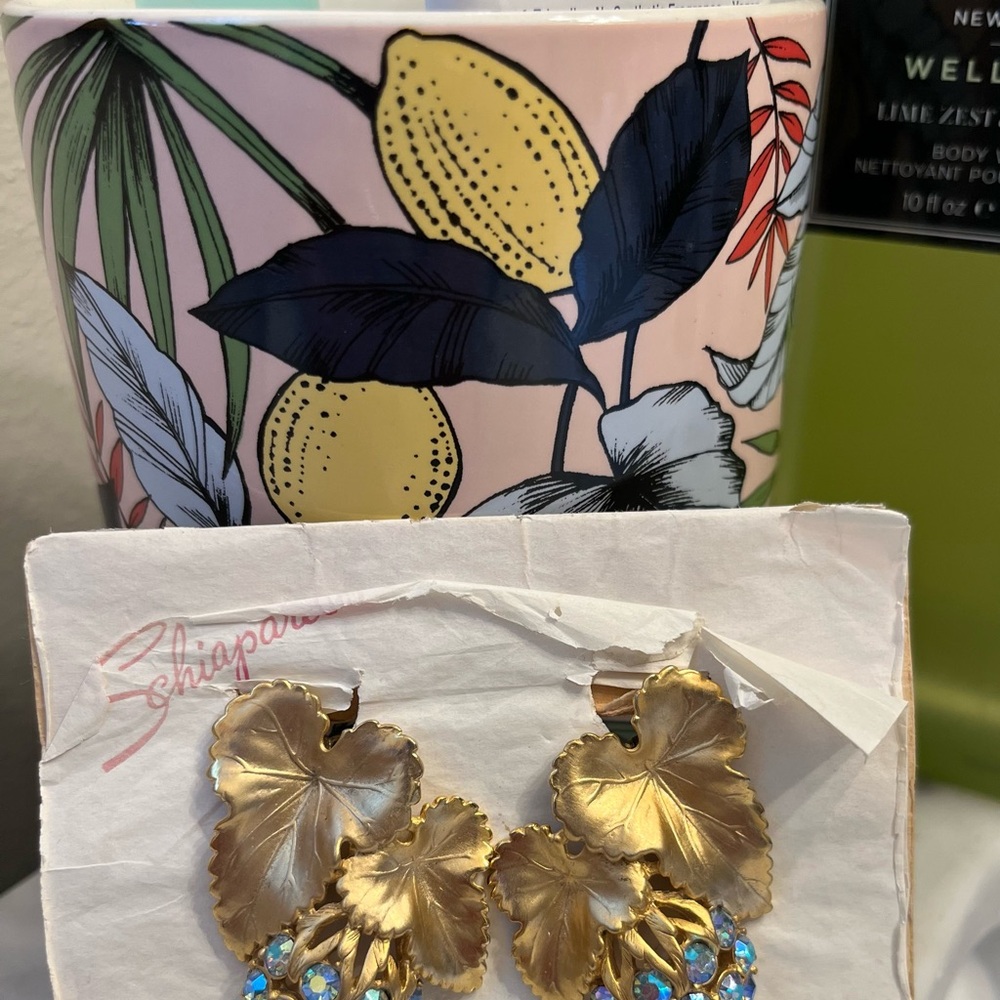 Vintage Schiaparelli clip earings never worn